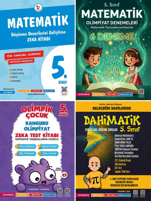 Altın Nokta Yayınları 5.Sınıf Bilsem-Kanguru-Olimpiyat Sınavlarına Hazırlık Seti(4 Kitap)