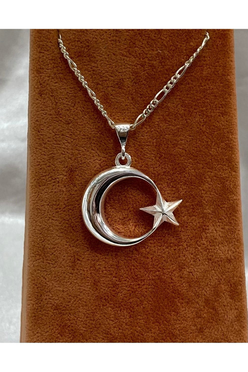 Bayrak Modeli Gümüş Erkek Kolyesi
