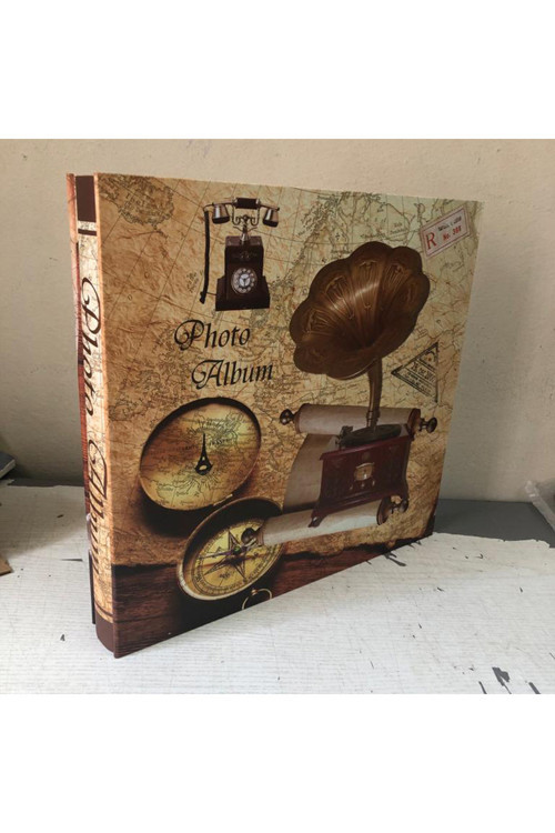 Rs20 Fotoğraf Albümü 10x15cm 600 Lük Gramafon Desenli Kutusuz Yatay Dikey Modeli