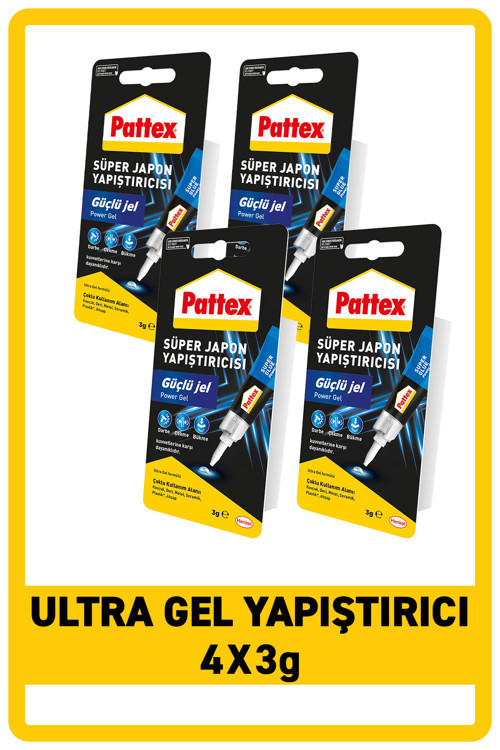 Ultra Gel Süper Japon Yapıştırıcısı 3g, 4'lü Paket