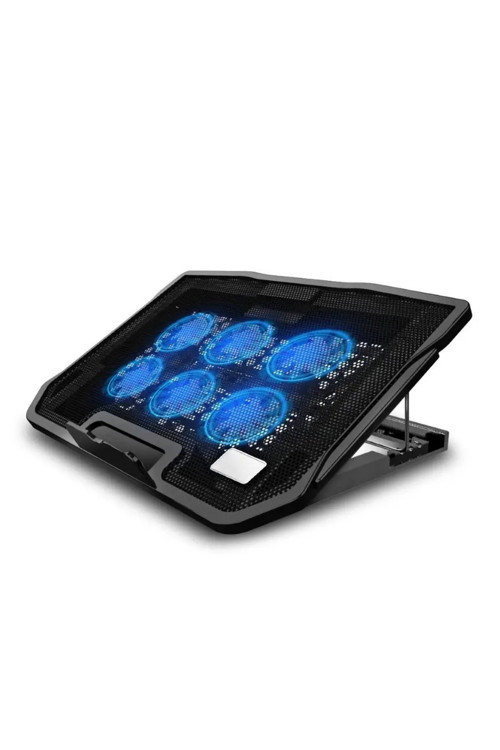 Laptop Soğutucu 6 Fanlı Sessiz Çift USB’li 15.6-17 inç Stand Uyumlu
