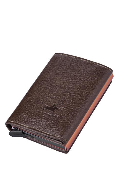 Mekanizmalı Kartlık Hakiki Deri Kahverengi 5540