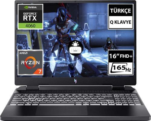 Nitro 16 AN16-41-R08S NH.QLLEY.002A16 Ryzen7 7840HS 64GB 2TBSSD+2TBSSD RTX4060 16" FullHD+ FreeDOS Taşınabilir PC