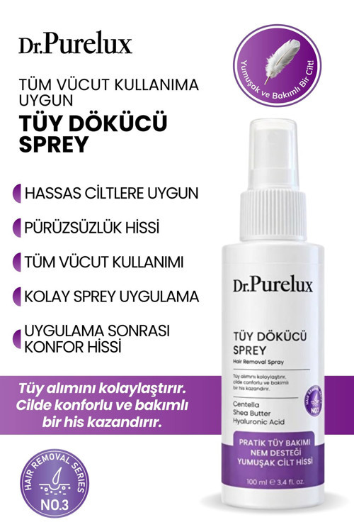 Hassas Ciltlere Uygun Tüy Dökücü Sprey – Pürüzsüz Ve Yumuşak Cilt Hissi – Tüm Vücut Kullanıma Uygun