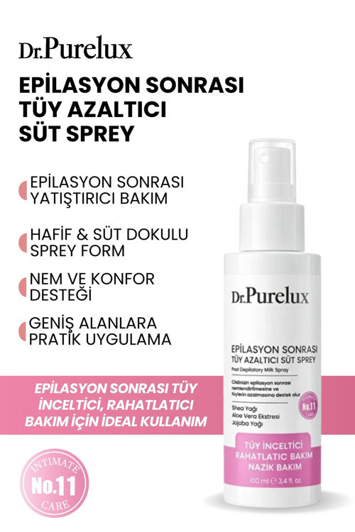 Epilasyon Sonrası Tüy Azaltıcı & Tüy Süt Sprey – Rahatlatıcı Hassas Bakım 100 Ml