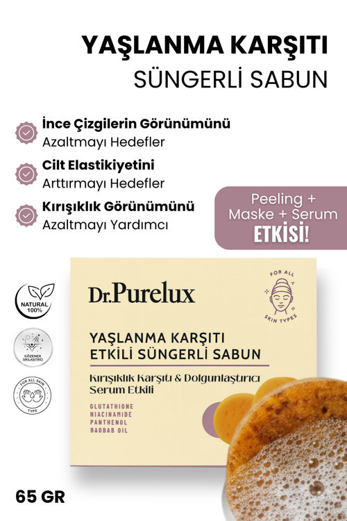 Yaşlanma Ve Kırışıklık Karşıtı, Dolgunlaştırıcı Serum Etkili - Peeling Etkili Süngerli Sabun