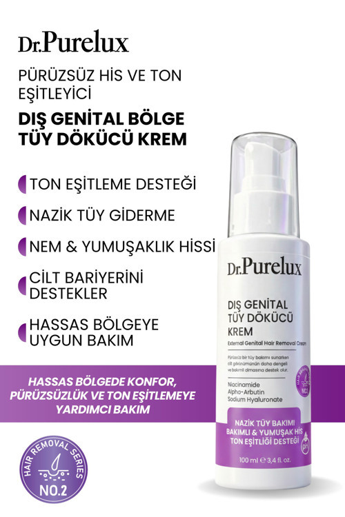 Dış Genital Bölge İçin Hassas Tüy Dökücü Krem – Pürüzsüz His Ve Ton Eşitleyici 100 Ml