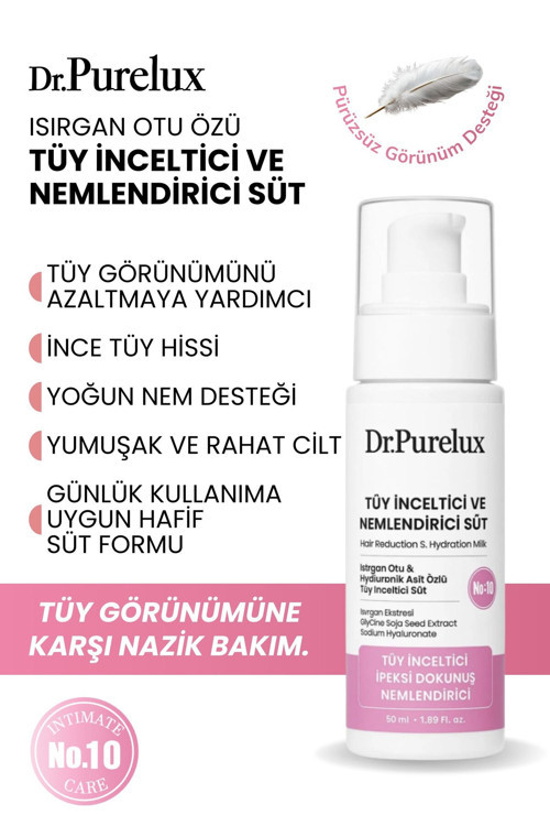 Tüy Azaltıcı, Tüy Inceltici Ve Nemlendirici Süt – Isırgan Otu & Hyaluronik Asit Özlü 50Ml
