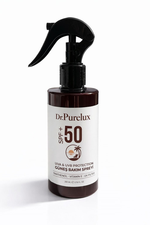 Dr. Purelux Spf 50+ Güneş Kremi Sprey | Yüz Ve Vücut Uva Uvb Koruma Suya Dayanıklı 200Ml