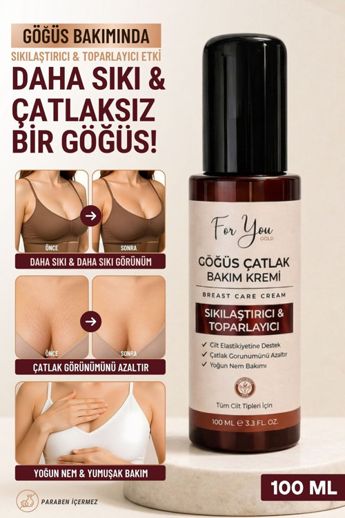 Göğüs Çatlak & Sıkılaştırıcı Bakım Kremi, Toparlayıcı Etkili Çatlak Kremi 100 Ml
