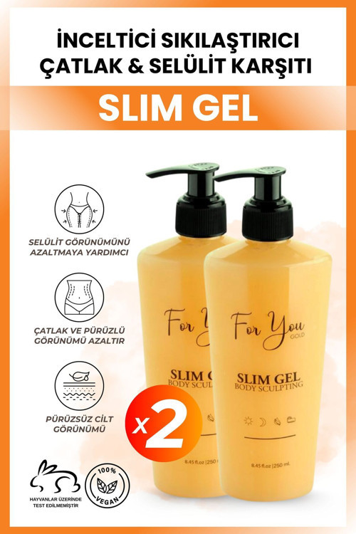 Slim Jel -Sıkılaştırıcı–Bölgesel Incelme-Çatlak Karşıtı Ve Selülit Kremi Yakıcı (2 Adet)