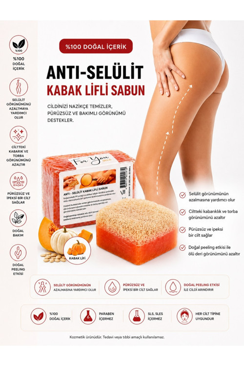 Selülit Karşıtı, Sıkılaştırıcı Etkili, Batık Gidermeye Yardımcı Peeling Etkili Vücut Bakım Sabunu