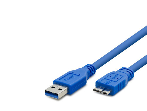 Usb 3.0 To Micro-B 3.0 Harddisk Kablosu 30 Cm - Mavi HDX7518