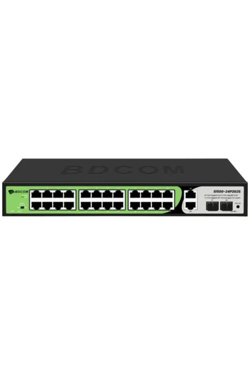 S1500-24p2g2s-370w 24 Port 10/100/1000 24 Port2 Port Uplınk +2 Sfp 370w RackMountSwıtch