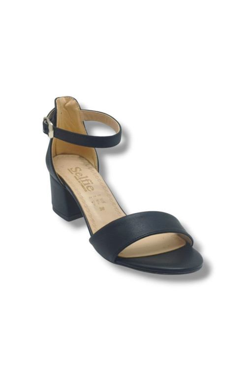 4601-26 Cilt Tek Bant Orta Topuk Fashion Kadın Sandalet(5,5cm)