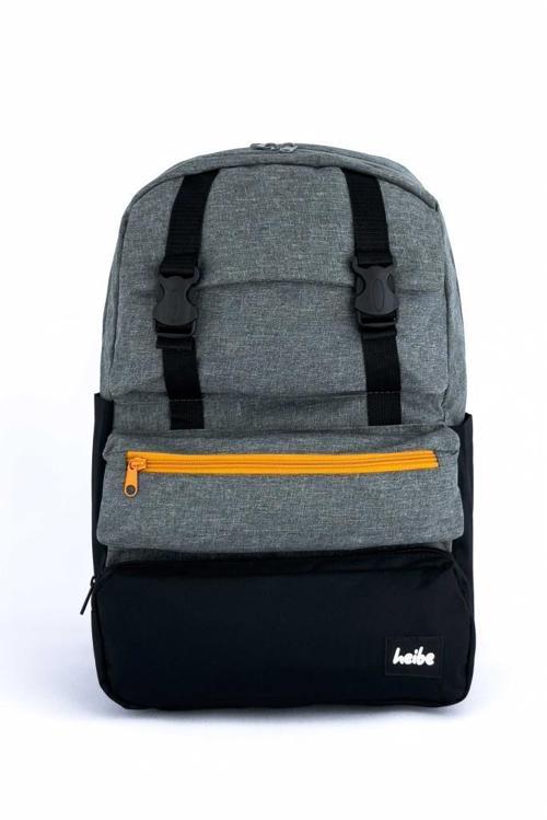 Okul Sırt Çantası (Laptop Bölmeli) Antrasit- Siyah 1154