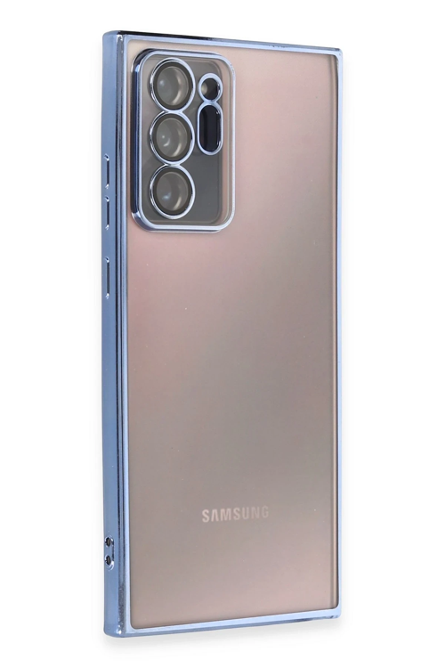zenvias Mey İthalat® Samsung Galaxy Note 20 Ultra Kılıf Lensli Silikon - Açık Mavi znv2030