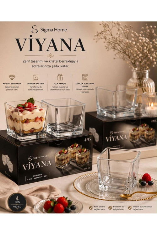 Viyana Kare Kase 4pcs