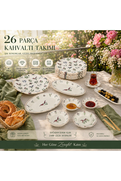 Wildflower 26 Parça Kahvaltı Takımı
