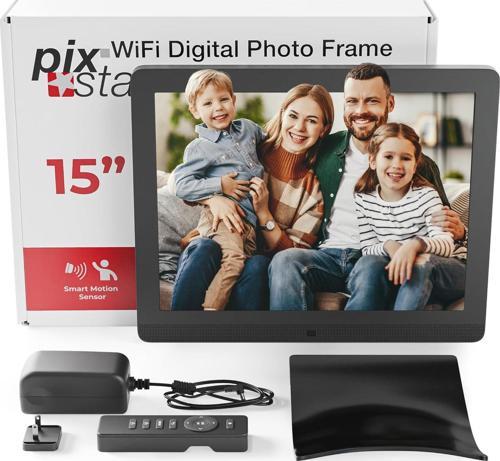 Pix-Star 15 Inc WiFi Dijital Resim Çerçevesi - Video ve Fotoğrafları Paylaşın
