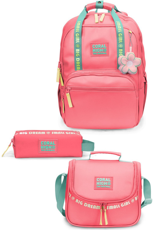 Mercan Su Yeşili 3'lü Okul Çanta Seti SET0124403