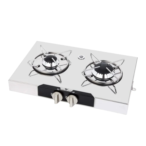 NL20012 - Çiftli Set Üstü Ocak Krom - Ölçüler: 38 cm x 36 cm Ağırlık: 3.6 kg