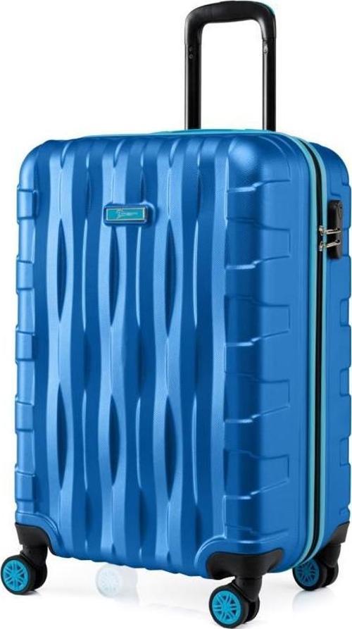 Orta Boy Valiz 4x2 Teker Mavi 1167