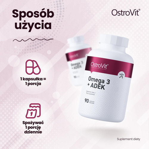 Omega 3 + ADEK+Vitamin A, D , E, K 90 caps