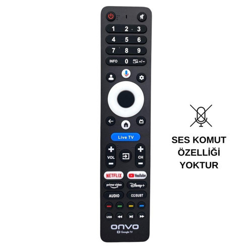 Onvo Google Tv Logolu Kumanda Live Tv Tuşlu - Ses Komutsuz