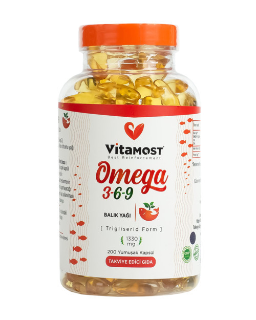 Omega 369 (Omega3, Fish Oil, Balık Yağı ) 1330 Mg 200 Yumuşak Kapsül
