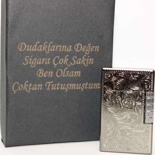 Kişiye Özel Dupont Tarz Çelik Gövde Çakmak (Gümüş)