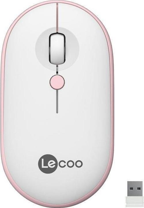 Lenovo Lecoo WS212 Kablosuz Mouse Beyaz & Pembe