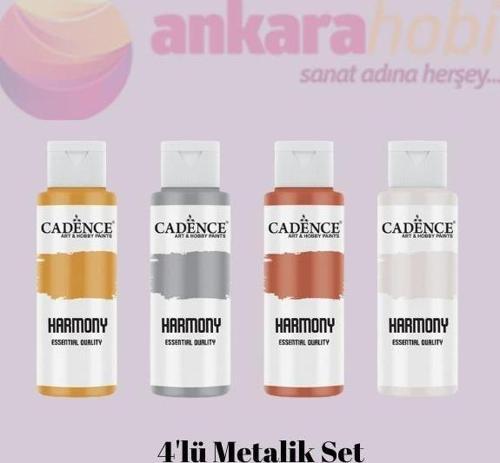 HARMONY AKRİLİK 4'LÜ METALİK SET 59 ML