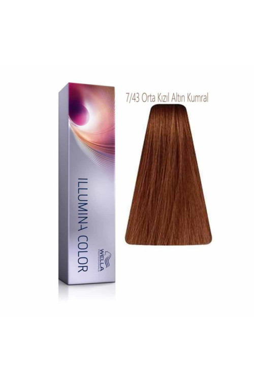 İllumina 7/43 Orta Kızıl Altın Kumral Saç Boyası 60 ml