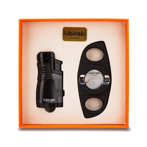 3 Torch Çakmak Ve Kesici Puro Seti Siyah LB-719