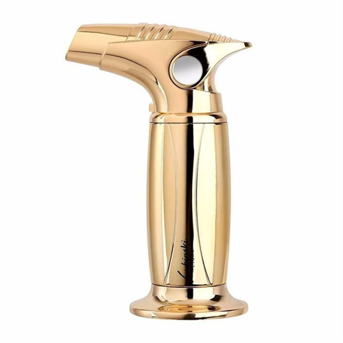 Yeni Stil Tek Torch Masa Tipi Puro Çakmağı Gold LB-122