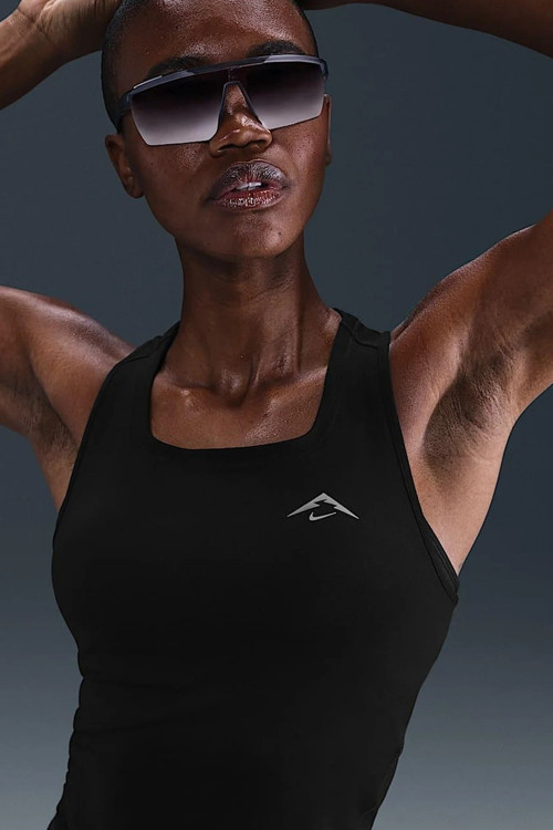 Dri Fit Adv Trail Womens Tank Kadın Koşu Antreman Atleti Siyah