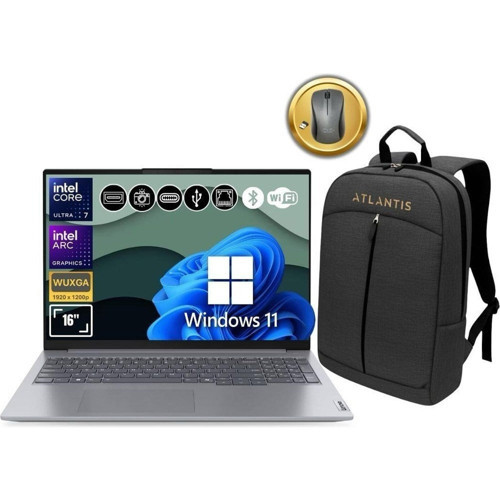 Thinkbook 21MS008RTR ATL166 ULTRA7-155H 32GB Ram 2tb SSD Wuxga 16" W11PRO Notebook+Çanta&mouse
