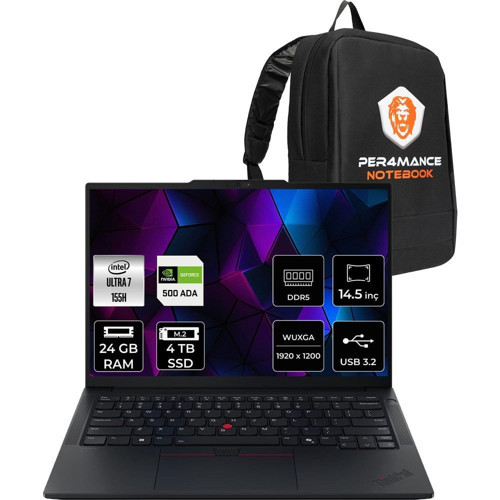 Thinkpad P14S Gen 5 Core Ultra 7 155H İş İstasyonu 24GB RAM 4TB SSD 14.5" FHD+ FreeDOS + Per4 USB 21G2004TTXP317