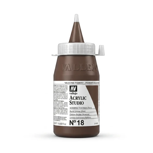 Studio Akrilik Boya 500Ml Seri 1 18 Burnt Umber Hue