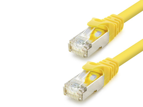Cat7 Ethernet Patch Kablosu 10 Gbps 600 Mhz 1 M - Sarı HDX5103