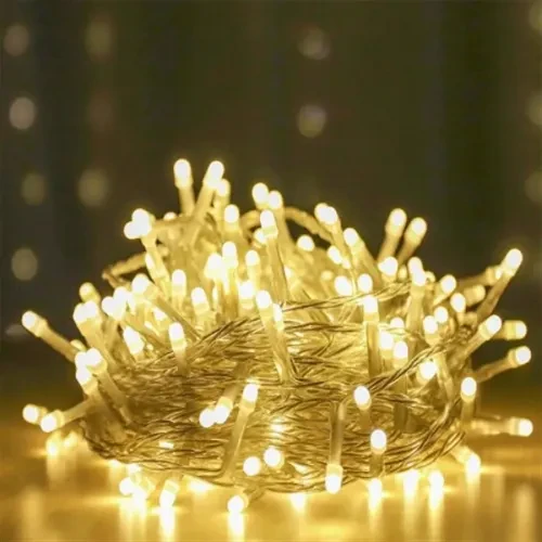 ETT7KN8 10m 100 LED Damla Uçlu Beyaz Işık Şeffaf Kablo ELKCXMH