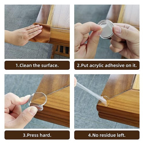 ETT7KN8 Silikon Şeffaf Masa Kenar ve Köşe Koruması ELKCXMH