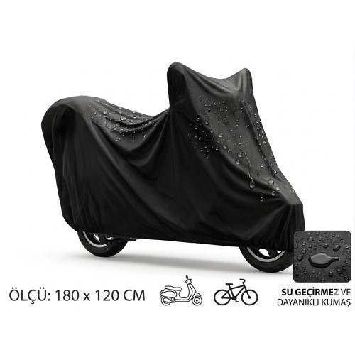 ETT7KN8 Motosiklet ve Scooter Koruma Brandası – Su ve Toz Geçirmez 180x120 cm ELKCXMH
