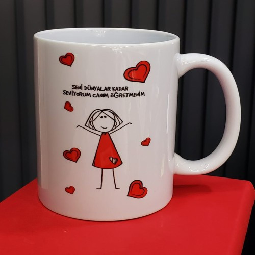 ETT7KN8 Öğretmene Hediye Özel Tasarım Kupa Bardak ELKCXMH
