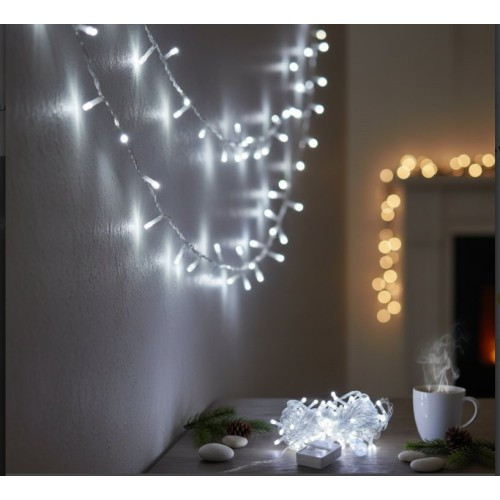 ETT7KN8 10m 100 Led Damla Uçlu Beyaz Işık Şeffaf Kablo MZ-17-1 ELKCXMH