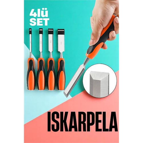 Iskarpela Seti - Vanadyum Çelik Ahşap İşleme Aleti Profesyonellere Ahşap Keski Seti 721672