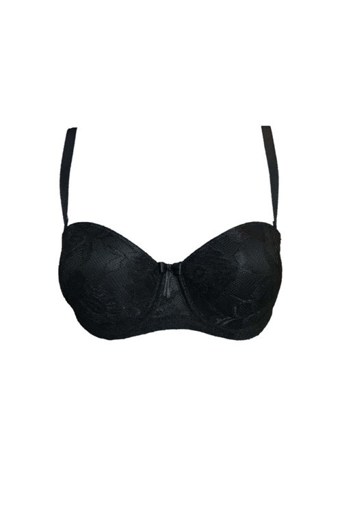 11035 Dantelli Destekli Push-Up Straplez Sütyen