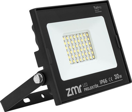 PM-22585 30 Watt 220 Volt 6500K IP66 150* Işık Açısı Siyah Slim Kasa Led Projektör