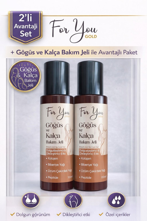 Dolgunlaştırıcı, Dikleştirici Göğüs Ve Kalça Büyütmeye Yardımcı Bakım Jeli 100 Ml X 2 Adet
